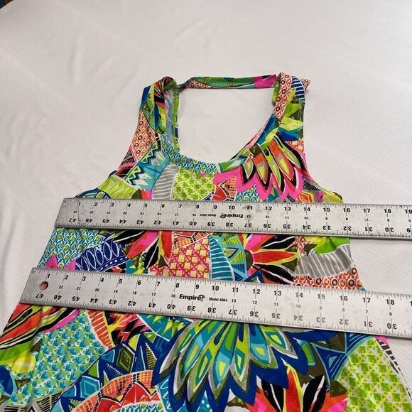 Trina Turk Bora Bora Drape Back Tank Top Size Medium - Picture 2 of 6